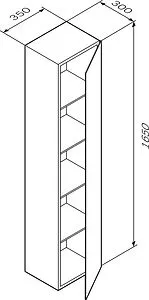 Шкаф-пенал подвесной Am.Pm Spirit 2.0 35 R белый/зеркало M70ACHMR0356WG Шкаф-пенал подвесной Am.Pm Spirit 2.0 35 R белый/зеркало M70ACHMR0356WG, 2