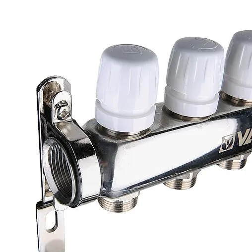 Группа коллекторная без расходомеров 3 отвода 1&quot;в/в x ¾&quot;ек Valtec VTc.588.EMNX.0603