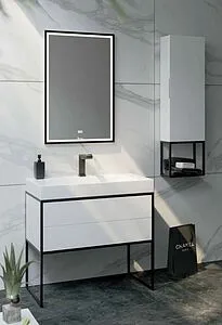 Тумба под умывальник подвесная Clarberg Logic T9н белый LOG0109N Тумба под умывальник подвесная Clarberg Logic T9н белый LOG0109N, 4