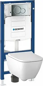 Комплект 5 в 1 Geberit Smyle Rimfree 500.300.21.S с кнопкой Sigma 01 115.770.21.5 хром глянцевый Комплект 5 в 1 Geberit Smyle Rimfree 500.300.21.S с кнопкой Sigma 01 115.770.21.5 хром глянцевый, 1