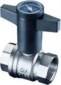 Кран шаровый с термометром 1"в x 1"в Oventrop Optibal 1078008 Кран шаровый с термометром 1"в x 1"в Oventrop Optibal 1078008, 4