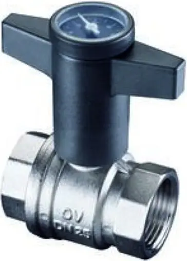 Кран шаровый с термометром 1&quot;в x 1&quot;в Oventrop Optibal 1078008