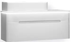 Тумба-умывальник подвесная Jorno Shine 90 белый Shi.01.90/P/W+641945 Тумба-умывальник подвесная Jorno Shine 90 белый Shi.01.90/P/W+641945, 1