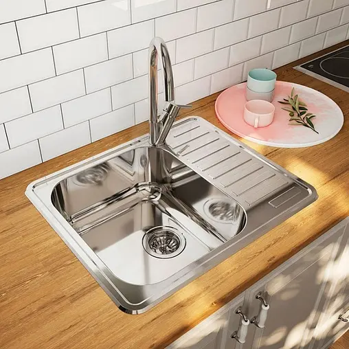 Мойка кухонная IDDIS Strit 58.5 L хром STR58PLi77