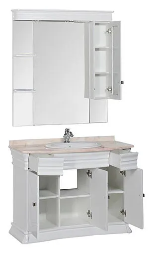 Шкаф-зеркало Aquanet Греция new белый 110 171544