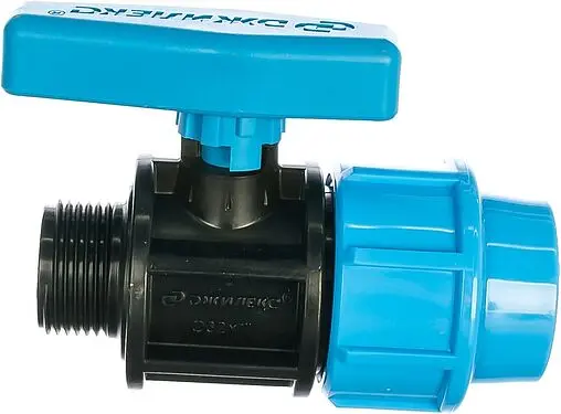 Кран шаровый с переходом на пнд трубу 32мм x 1&quot;н Джилекс 9366