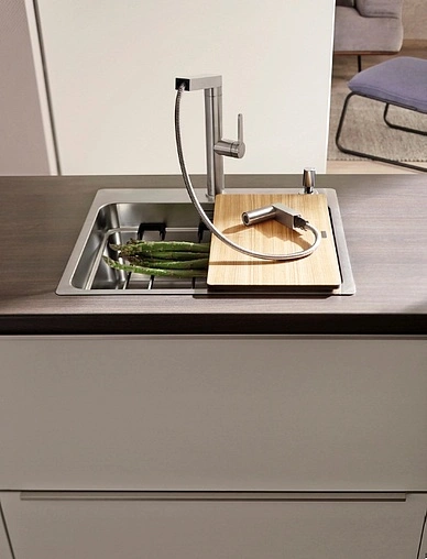 Смеситель для кухни с выдвижным изливом Blanco Panera-S нержавеющая сталь 521547