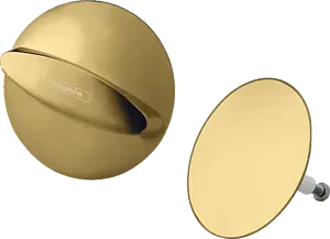 Внешняя монтажная часть сифона для ванны Hansgrohe Flexaplus полированное золото 58185990 Внешняя монтажная часть сифона для ванны Hansgrohe Flexaplus полированное золото 58185990, 1