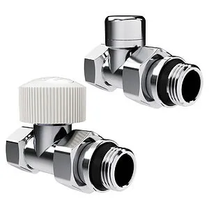 Комплект вентилей терморегулирующих прямых ½" в/н Royal Thermo Design хром RATVDP11212CH Комплект вентилей терморегулирующих прямых ½" в/н Royal Thermo Design хром RATVDP11212CH, 1