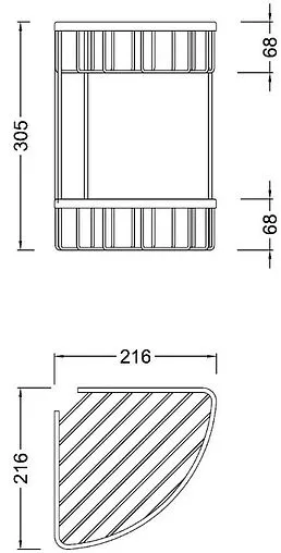 Полка Timo Saona чёрный матовый 13082/03