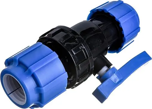 Кран шаровый с американкой для пнд трубы 32мм x 32мм ТПК-Аква 555220032