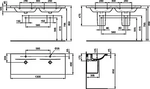 Раковина Ideal Standard Connect new 130 белый E813601 Раковина Ideal Standard Connect new 130 белый E813601, 2
