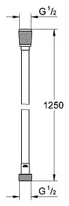 Шланг для душа Grohe Silverflex 125см хром 28362000, 2