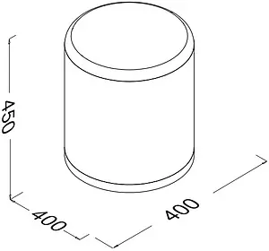 Пуфик Isvea Marino 40 белый 21SQ9301040I, 2