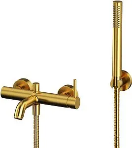 Смеситель для ванны WHITECROSS Y brushed gold золото брашированное Y1231GLB Смеситель для ванны WHITECROSS Y brushed gold золото брашированное Y1231GLB, 1