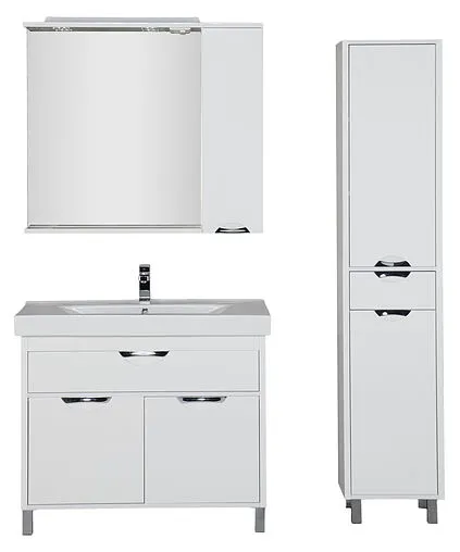 Шкаф-зеркало Aquanet Гретта 100 R белый 00179208