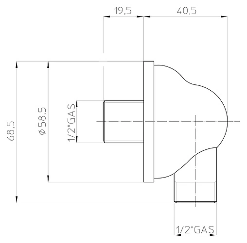 Шланговое подключение Bossini Charleston золото V00014.021