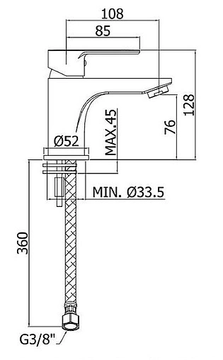 Смеситель для раковины Paffoni Blu хром BLU071CR