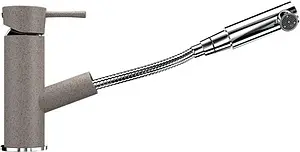 Смеситель для кухни с выдвижным изливом Ulgran песочный U-009-302 Смеситель для кухни с выдвижным изливом Ulgran песочный U-009-302, 1