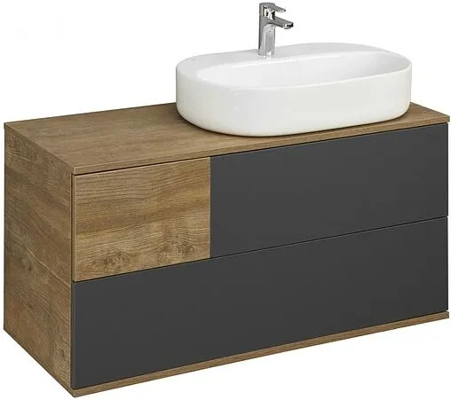 Тумба-умывальник подвесная Aquaton Терра 105 дуб кантри/антрацит 1A2469K4TEKA0