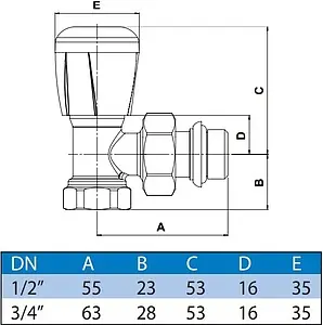 Вентиль терморегулирующий угловой ½" в/н WATTS 10045377 Вентиль терморегулирующий угловой ½" в/н WATTS 10045377, 2