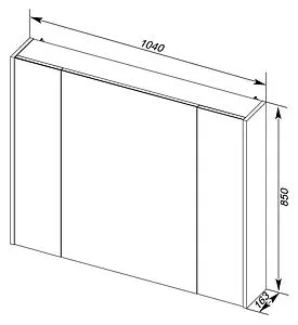 Шкаф-зеркало Aquanet Франка 105 белый 00183047, 2
