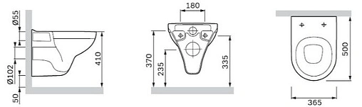 Унитаз подвесной Am.Pm Gem белый C901738SC