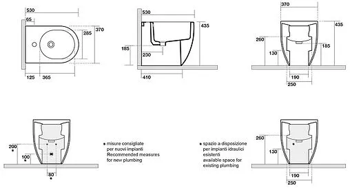Биде напольное Kerasan Flo белый 312601