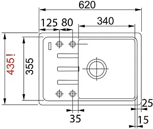 Мойка кухонная Franke Basis BSG 611-62 оникс 114.0391.177, 2