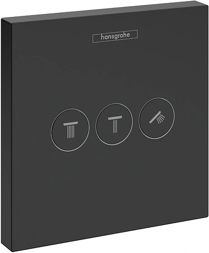 Вентиль переключающий на 3 потребителя Hansgrohe ShowerSelect черный матовый 15764670