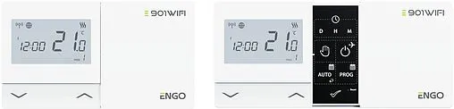 Беспроводной комнатный терморегулятор Wi-Fi ENGO белый/черный E901-WIFI