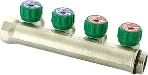 Коллектор регулирующий проходной 4 отвода 1&quot;в/н x ¾&quot;ек Uni-fitt 410N4340, 5