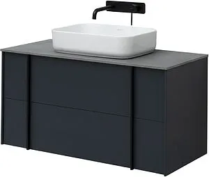 Тумба-умывальник подвесная Allen Brau Reality 100 антрацит 1.32007.AM+, 3