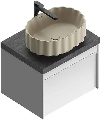 Тумба-умывальник подвесная Kerama Marazzi Modula 60 белая глянцевая MO.60.1+1\WHT+