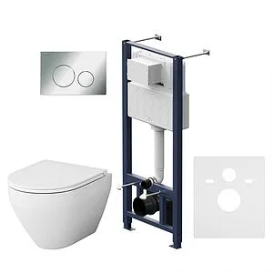 Комплект 6 в 1 Am.Pm Spirit 2.0 FlashClean IS49051.701700 с кнопкой хром глянцевый, 3