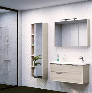 Тумба-умывальник подвесная Roca Etna 100 дуб верона 857302445+327009000, 4