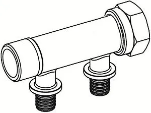 Коллектор распределительный проходной 2 отвода ¾&quot;в/н x 16мм TECEflex 712201, 2