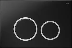 Клавиша смыва для унитаза IDDIS Unifix UNI03BCi77 кнопки/хром, рамка/черный матовый, 1