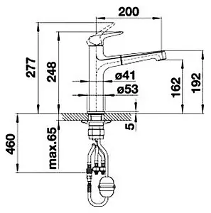 Смеситель для кухни с выдвижным изливом Blanco Felisa-S жемчужный 520347, 4