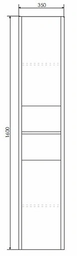 Шкаф-пенал напольный Comforty Женева 35 дуб белый/белый 00004137139CF