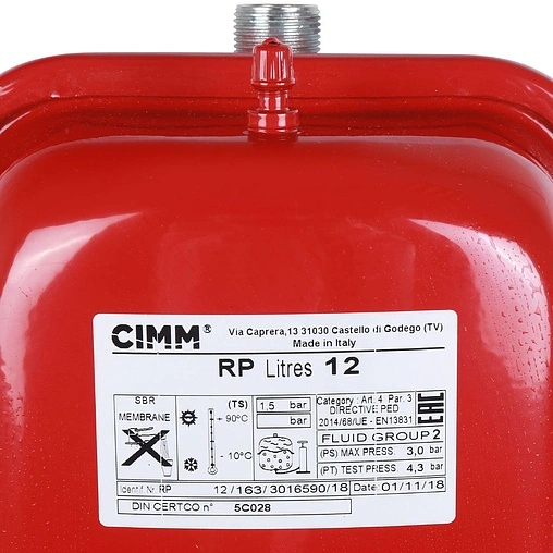 Расширительный бак CIMM RP 200 12л 3 бар 9112