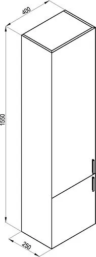 Шкаф-пенал подвесной Ravak SD Clear II 40 L белый X000001649