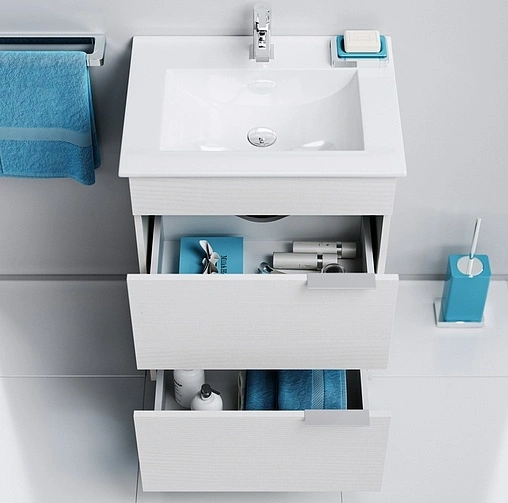 Тумба под умывальник напольная Aqwella Brig 60 белый Br.01.06/2/W