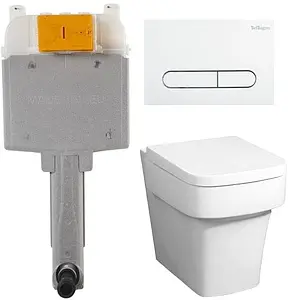 Комплект 5 в 1 BelBagno Janice BB124CB /BB124SC/BB025-CS/BB004-PR-BIANCO с кнопкой белый глянцевый, 1