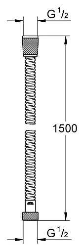 Шланг для душа Grohe Relexa 150см хром 28143000