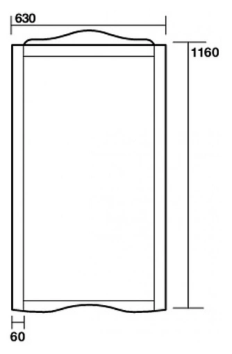 Зеркало Kerasan Retro 63 орех 731340 Зеркало Kerasan Retro 63 орех 731340