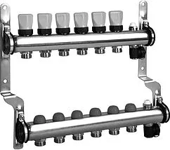 Группа коллекторная без расходомеров 6 отводов 1"в/в x ¾"ек Meibes M1794126 Группа коллекторная без расходомеров 6 отводов 1"в/в x ¾"ек Meibes M1794126