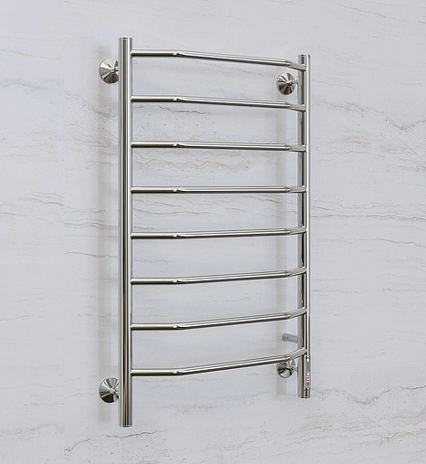 Полотенцесушитель электрический лесенка Terminus Виктория П8 500х850 электро quick touch полированная сталь 4670078531216