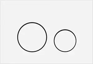 Клавиша смыва для унитаза Cersanit Twins 63526 белый матовый Клавиша смыва для унитаза Cersanit Twins 63526 белый матовый, 1