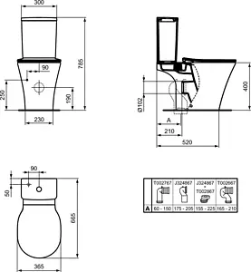 Чаша унитаза Ideal Standard Connect Air AquaBlade белый E009701 Чаша унитаза Ideal Standard Connect Air AquaBlade белый E009701, 2